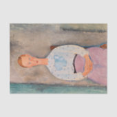 Amedeo Modigliani - Meisje met een Polka-Dot Blous Tissuepapier (Voorkant)