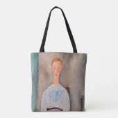 Amedeo Modigliani - Meisje met een Polka-Dot Blous Tote Bag (Achterkant)
