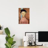 Amedeo Modigliani - Meisje met Pet Poster (Thuiskantoor)