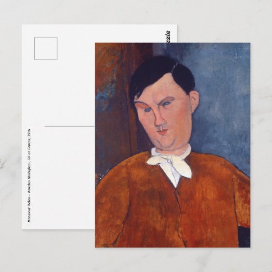 Amedeo Modigliani - Monsieur Deleu Briefkaart (Voorkant / Achterkant)