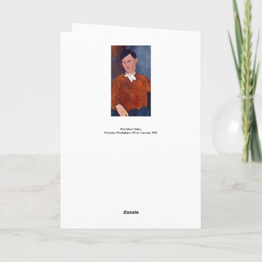 Amedeo Modigliani - Monsieur Deleu Kaart (Achterkant)