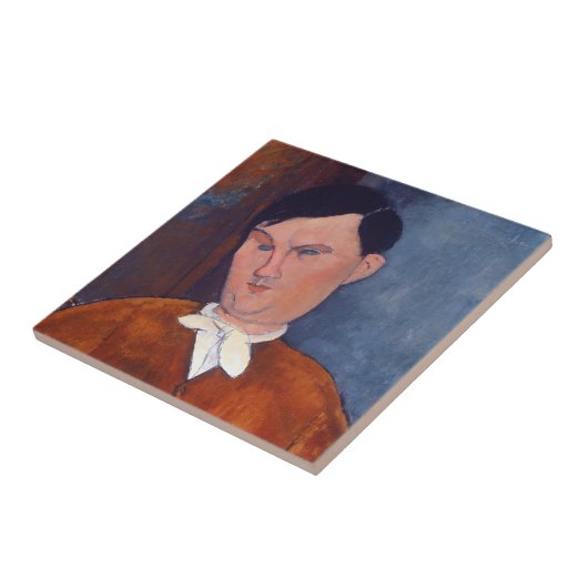 Amedeo Modigliani - Monsieur Deleu Tegeltje (Zijkant)