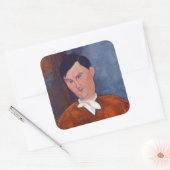 Amedeo Modigliani - Monsieur Deleu Vierkante Sticker (Envelop)