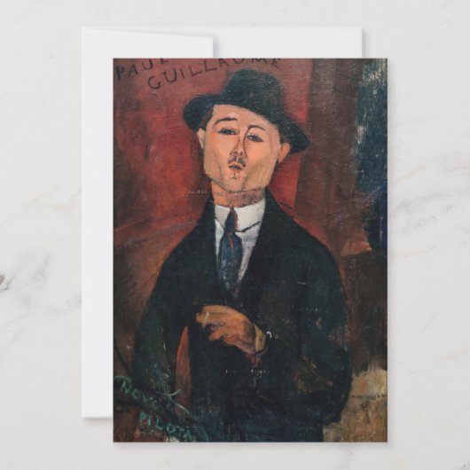 Amedeo Modigliani - Paul Guillaume, Novo Pilota Bedankkaart (Voorkant)