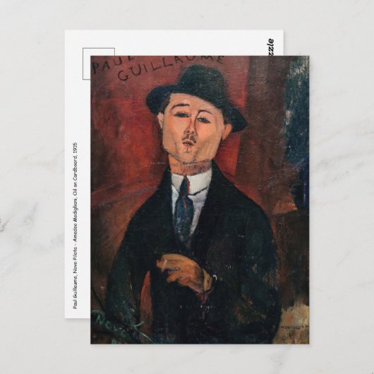 Amedeo Modigliani - Paul Guillaume, Novo Pilota Briefkaart (Voorkant / Achterkant)