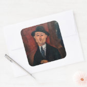 Amedeo Modigliani - Paul Guillaume, Novo Pilota Vierkante Sticker (Envelop)
