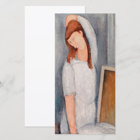 Amedeo Modigliani - Portrait Jeanne Hebuterne #1 Bedankkaart (Voorkant / Achterkant)