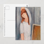 Amedeo Modigliani - Portrait Jeanne Hebuterne #1 Briefkaart (Voorkant / Achterkant)