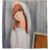 Amedeo Modigliani - Portrait Jeanne Hebuterne #1 Douchegordijn (Voorkant)