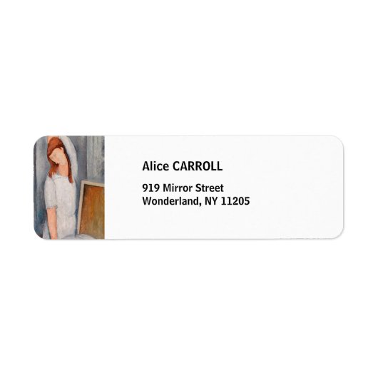 Amedeo Modigliani - Portrait Jeanne Hebuterne #1 Etiket (Voorkant)