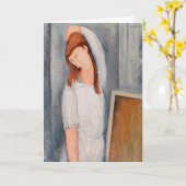 Amedeo Modigliani - Portrait Jeanne Hebuterne #1 Kaart (Gele Bloem)