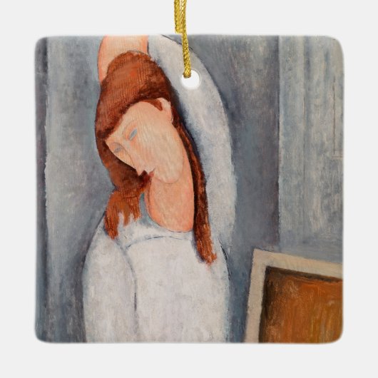 Amedeo Modigliani - Portrait Jeanne Hebuterne #1 Keramisch Ornament (Voorkant)
