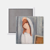 Amedeo Modigliani - Portrait Jeanne Hebuterne #1 Magneet (Voorkant / Achterkant)