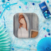 Amedeo Modigliani - Portrait Jeanne Hebuterne #1 Papieren Bordje (Feest)