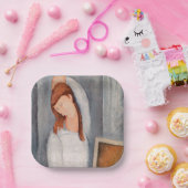 Amedeo Modigliani - Portrait Jeanne Hebuterne #1 Papieren Bordje (Feest)