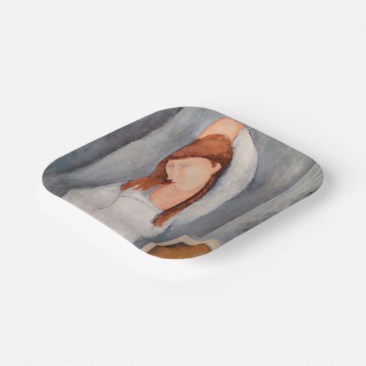 Amedeo Modigliani - Portrait Jeanne Hebuterne #1 Papieren Bordje (Gebogen)