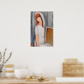 Amedeo Modigliani - Portrait Jeanne Hebuterne #1 Poster (Keuken)