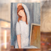 Amedeo Modigliani - Portrait Jeanne Hebuterne #1 Raamsticker (Vel 2)