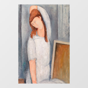 Amedeo Modigliani - Portrait Jeanne Hebuterne #1 Raamsticker
