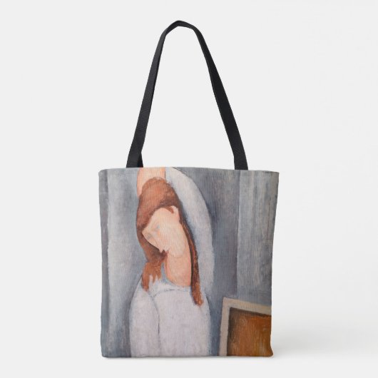 Amedeo Modigliani - Portrait Jeanne Hebuterne #1 Tote Bag (Achterkant)