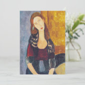Amedeo Modigliani - Portrait Jeanne Hebuterne #2 Bedankkaart (Staand voorkant)