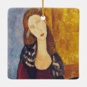 Amedeo Modigliani - Portrait Jeanne Hebuterne #2 Keramisch Ornament (Achterkant)