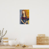 Amedeo Modigliani - Portrait Jeanne Hebuterne #2 Poster (Keuken)