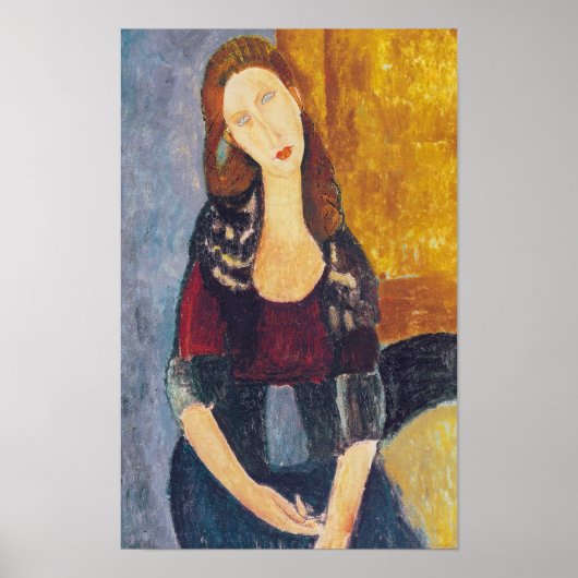 Amedeo Modigliani - Portrait Jeanne Hebuterne #2 Poster (Voorkant)