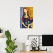 Amedeo Modigliani - Portrait Jeanne Hebuterne #2 Poster (Thuiskantoor)