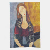 Amedeo Modigliani - Portrait Jeanne Hebuterne #2 Theedoek (Verticaal)