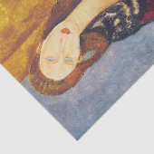 Amedeo Modigliani - Portrait Jeanne Hebuterne #2 Tissuepapier (Detail)