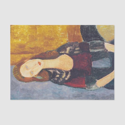 Amedeo Modigliani - Portrait Jeanne Hebuterne #2 Tissuepapier (Voorkant)