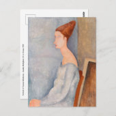 Amedeo Modigliani - Portrait Jeanne Hebuterne #3 Briefkaart (Voorkant / Achterkant)