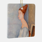 Amedeo Modigliani - Portrait Jeanne Hebuterne #3 Keramisch Ornament (Rechts)