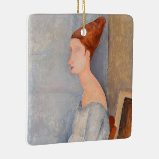 Amedeo Modigliani - Portrait Jeanne Hebuterne #3 Keramisch Ornament (Rechts)