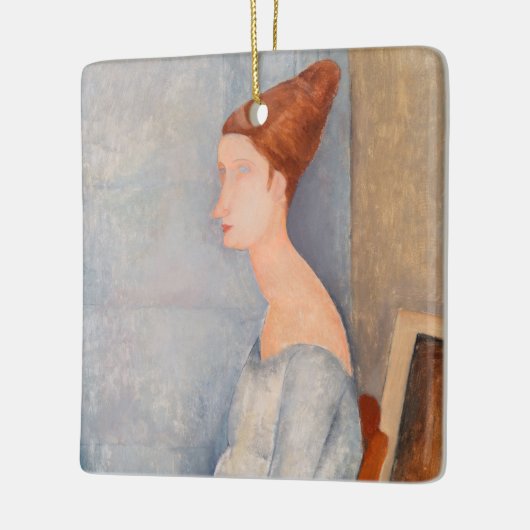 Amedeo Modigliani - Portrait Jeanne Hebuterne #3 Keramisch Ornament (Links)