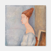 Amedeo Modigliani - Portrait Jeanne Hebuterne #3 Magneet (Voorkant)