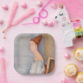 Amedeo Modigliani - Portrait Jeanne Hebuterne #3 Papieren Bordje (Feest)