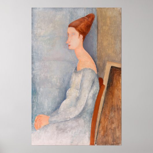 Amedeo Modigliani - Portrait Jeanne Hebuterne #3 Poster (Voorkant)