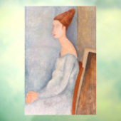 Amedeo Modigliani - Portrait Jeanne Hebuterne #3 Raamsticker (Vel 3)