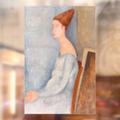 Amedeo Modigliani - Portrait Jeanne Hebuterne #3 Raamsticker (Vel 2)