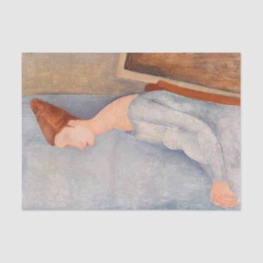 Amedeo Modigliani - Portrait Jeanne Hebuterne #3 Tissuepapier (Voorkant)