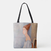 Amedeo Modigliani - Portrait Jeanne Hebuterne #3 Tote Bag (Achterkant)