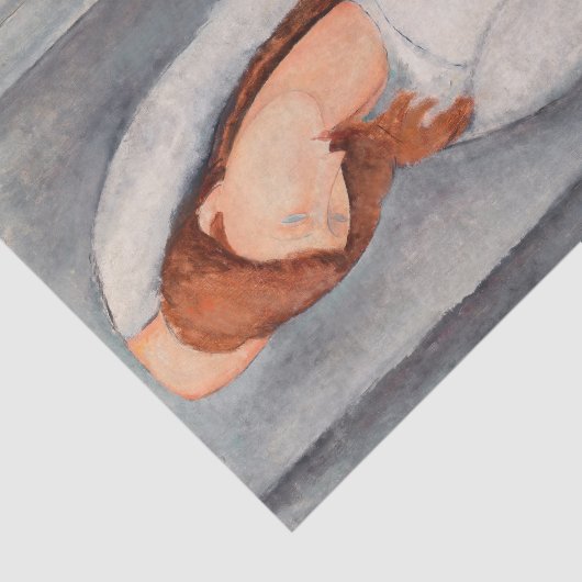 Amedeo Modigliani - Portret Jeanne Hebuterne #1 Tissuepapier (Detail)