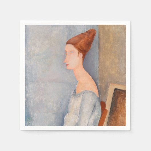 Amedeo Modigliani - Portret Jeanne Hebuterne #3 Servet (Voorkant)