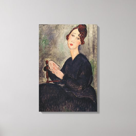 Amedeo Modigliani - Portret van Dedie Hayden Canvas Afdruk (Voorkant)