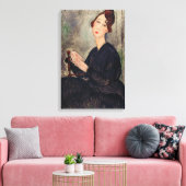 Amedeo Modigliani - Portret van Dedie Hayden Canvas Afdruk (Insitu (Woonkamer))