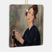 Amedeo Modigliani - Portret van Dedie Hayden Keramisch Ornament (Rechts)