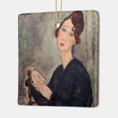 Amedeo Modigliani - Portret van Dedie Hayden Keramisch Ornament (Links)