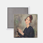 Amedeo Modigliani - Portret van Dedie Hayden Magneet (Voorkant / Achterkant)